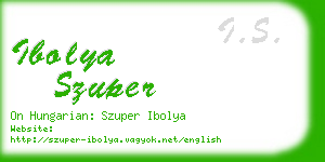 ibolya szuper business card